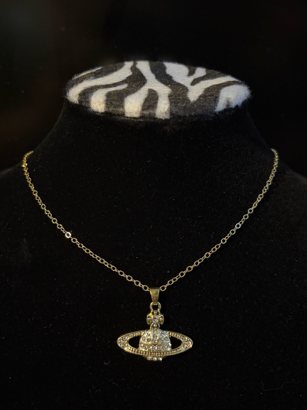 Vivienne Westwood Gold-Tone Crystal Orb Pendant Necklace - Women Jewelry